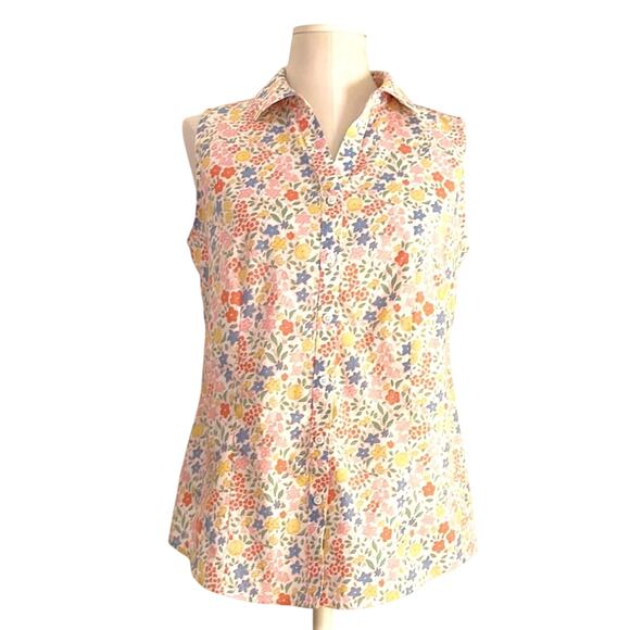 Talbots Tops - “NWOT” Talbots Women’s Sleeveless Floral Button-Up Top | Size 6